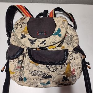 Sakroots Multicolored Happy Free Peace Fabric Large Backpack